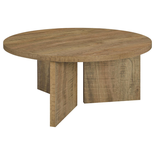 Aragon Round Panel Base Coffee Table Mango