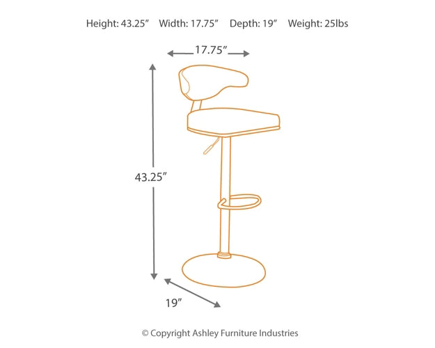 Bellatier Tall UPH Swivel Barstool(1/CN)