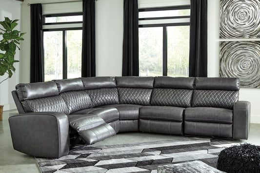 Samperstone 5-Piece Power Reclining Sectional