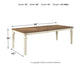 Realyn RECT Dining Room EXT Table