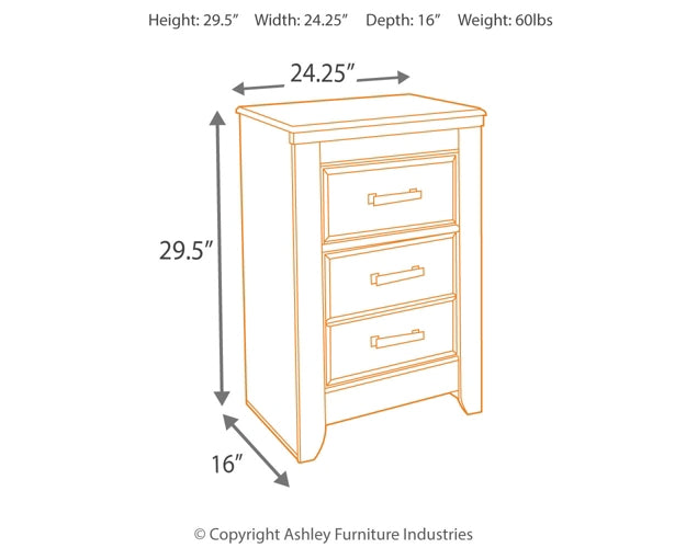 Juararo Queen Panel Headboard with Mirrored Dresser, Chest and 2 Nightstands