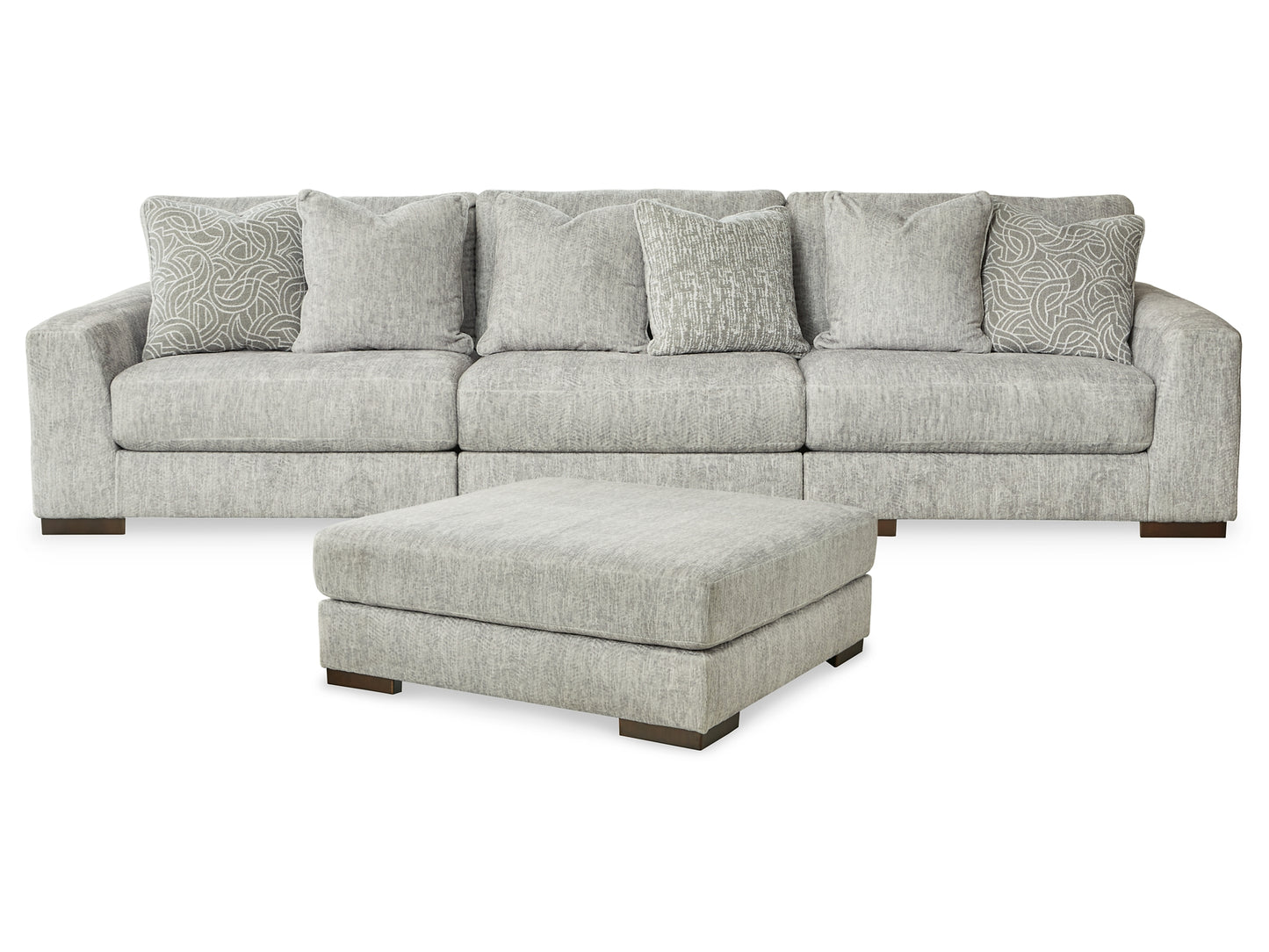 Regent Park 3-Piece Sectional with Ottoman