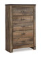 Trinell King Panel Bed with Dresser, Chest and Nightstand