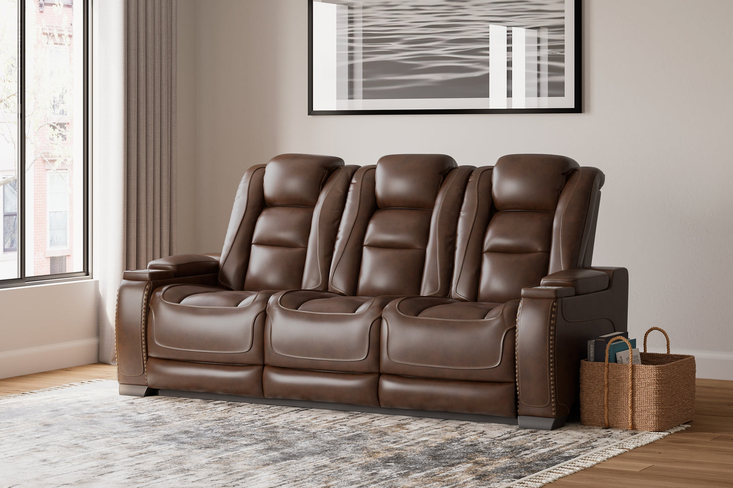 The Man-Den PWR REC Sofa with ADJ Headrest