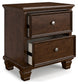 Danabrin Full Panel Bed with Mirrored Dresser, Chest and 2 Nightstands