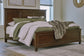 Danabrin California King Panel Bed with Mirrored Dresser