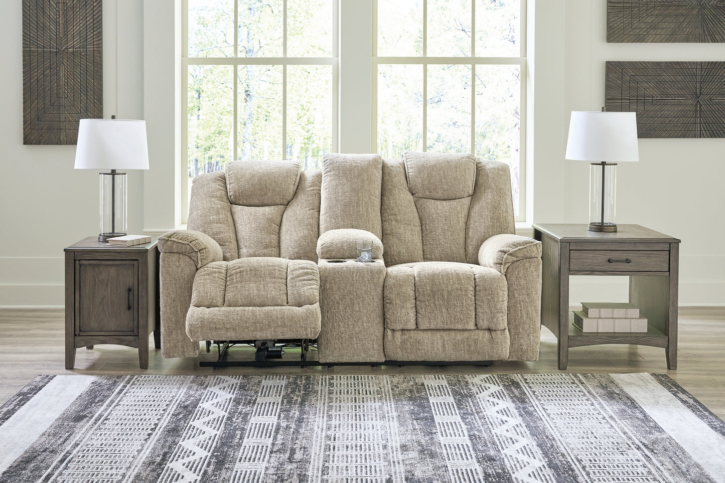 Hindmarsh PWR REC Loveseat/CON/ADJ HDRST