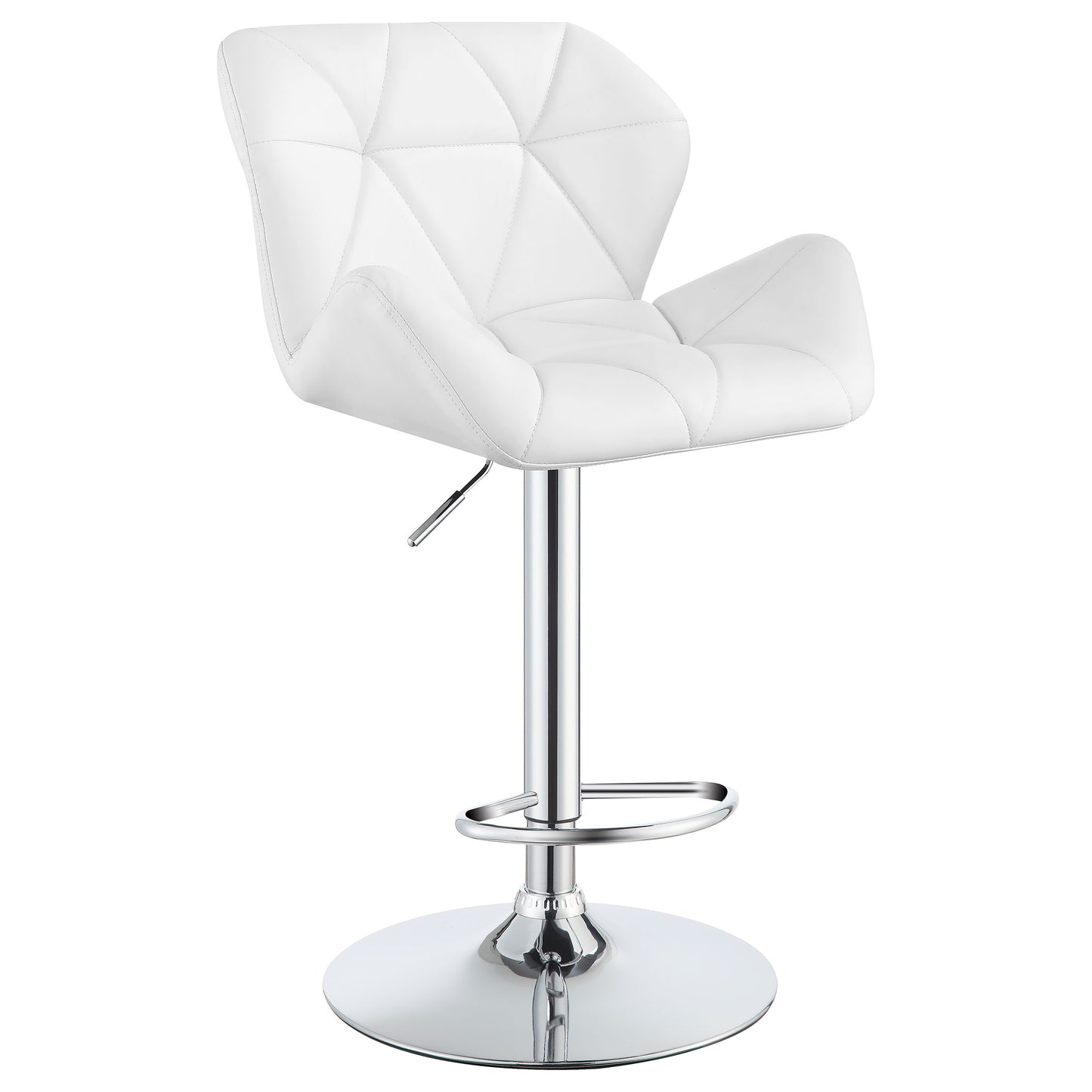 Berrington Upholstered Adjustable Bar Stool White (Set of 2)