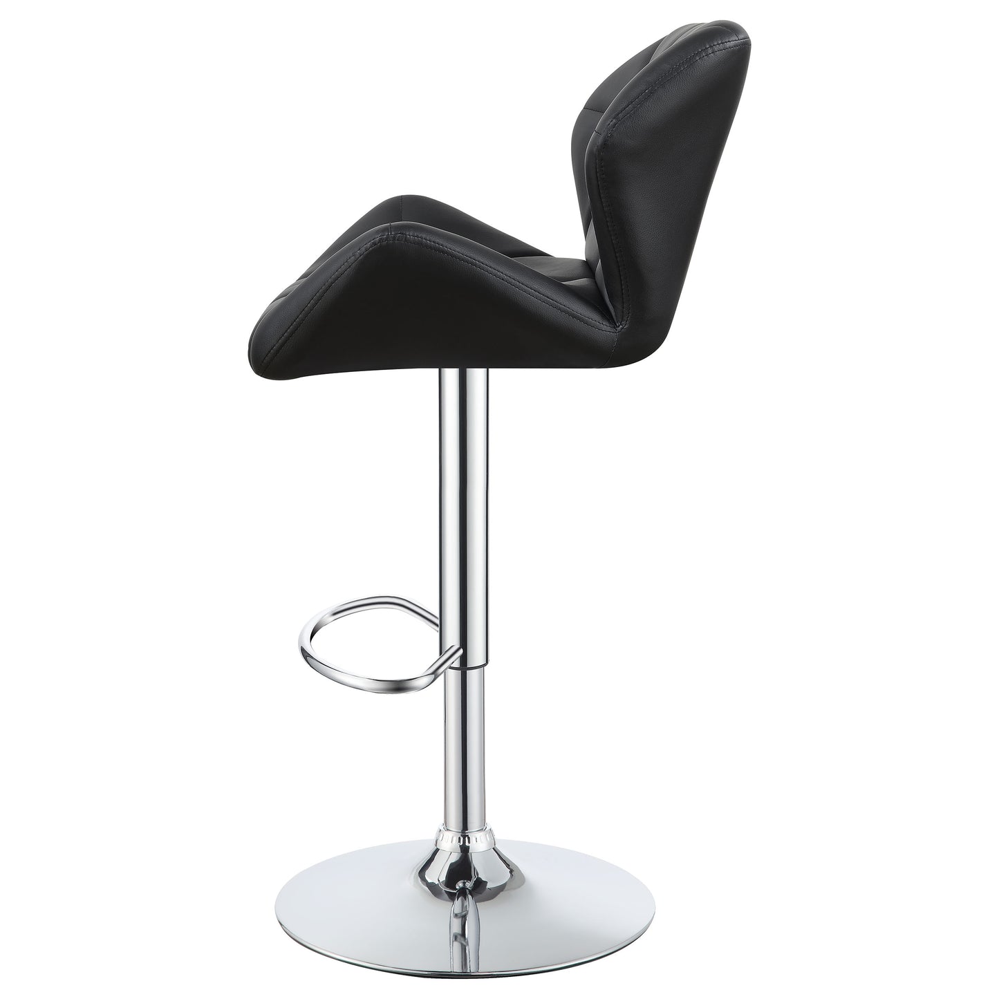 Berrington Upholstered Adjustable Bar Stool Black (Set of 2)