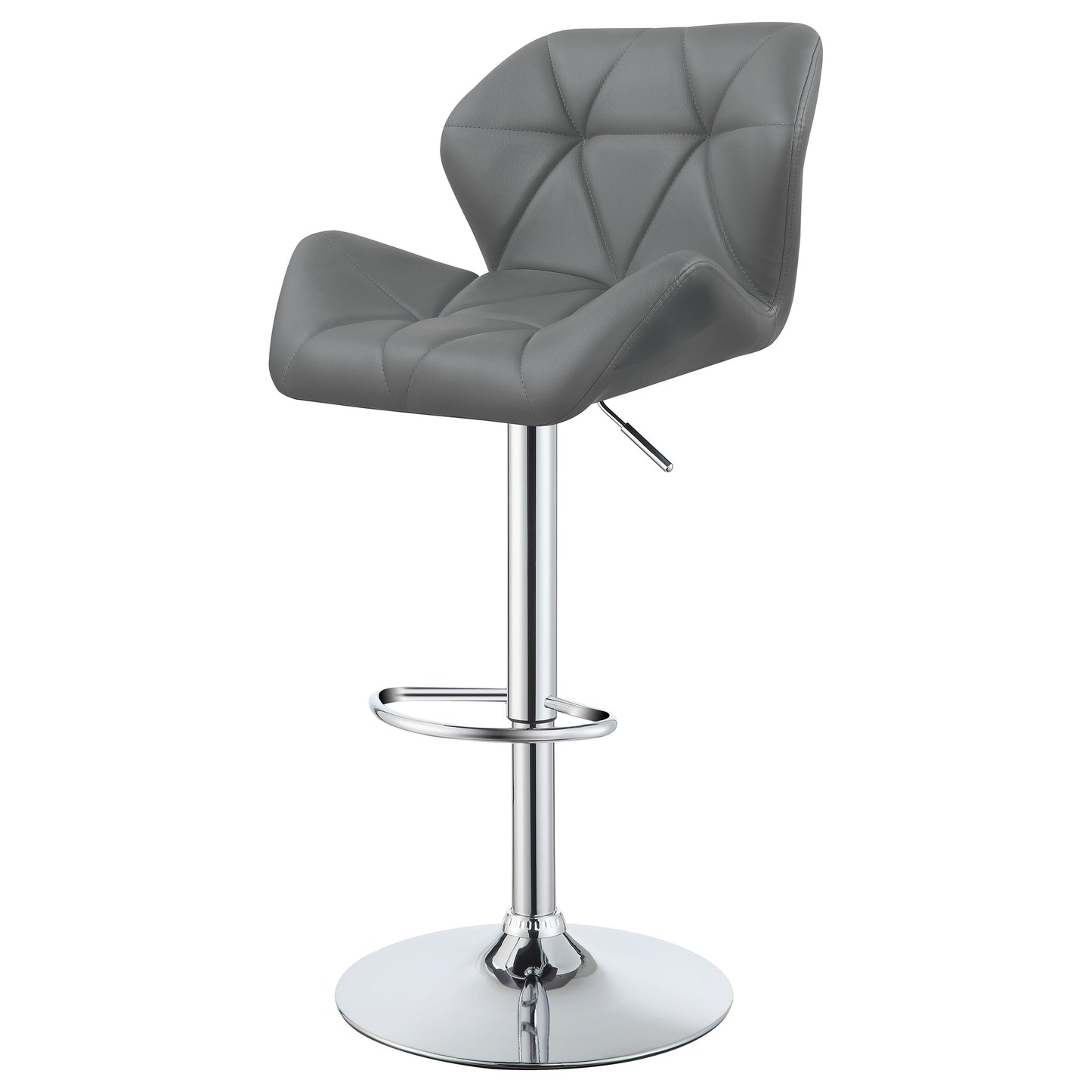 Berrington Upholstered Adjustable Bar Stool Grey (Set of 2)