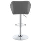 Berrington Upholstered Adjustable Bar Stool Grey (Set of 2)