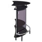 Amarillo Freestanding Glass Top Home Bar Wine Cabinet Black