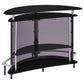 Amarillo Freestanding Glass Top Home Bar Wine Cabinet Black