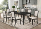 Louise 7-piece Rectangular Extension Leaf Dining Set Black