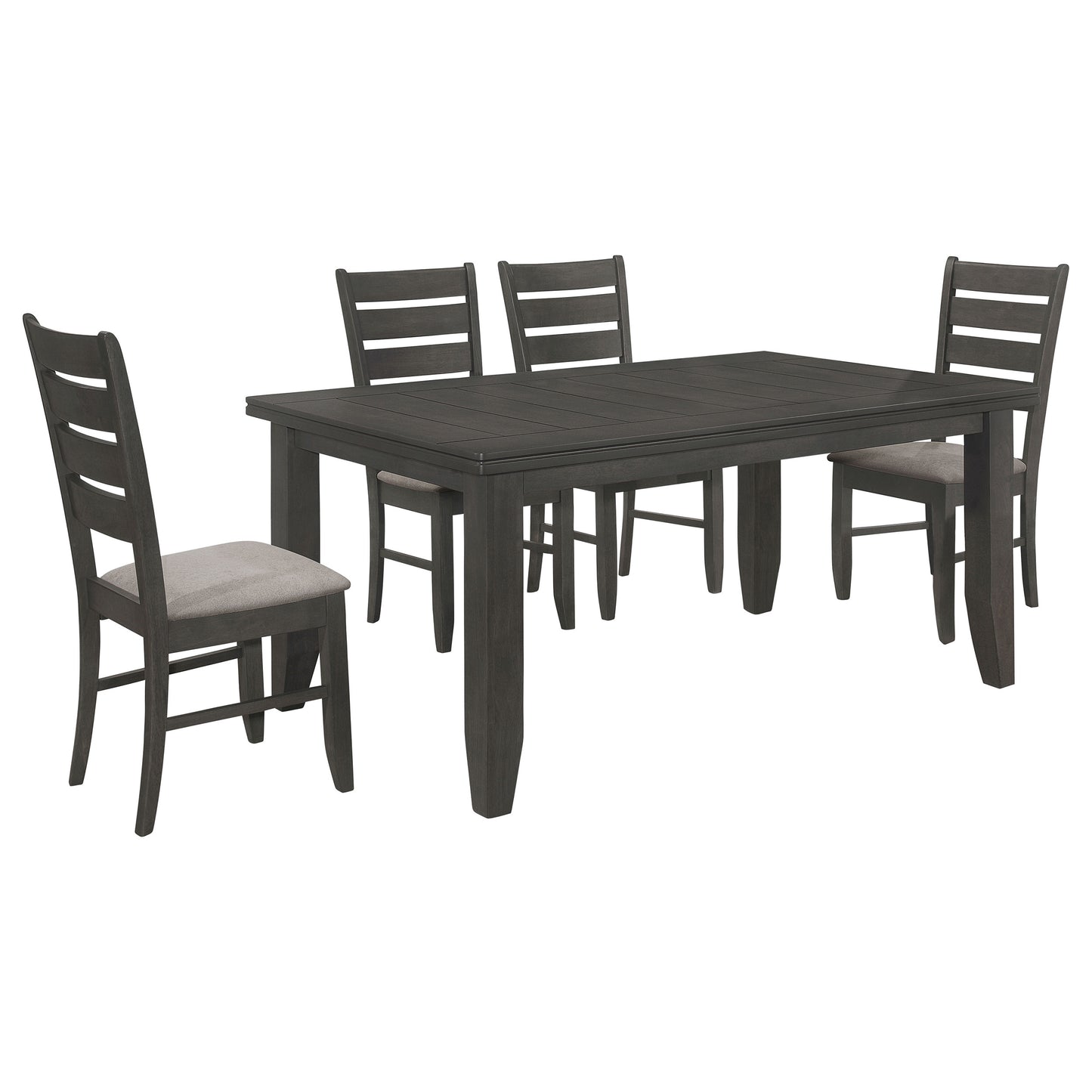 Dalila 5-piece Rectangular Dining Table Set Dark Grey