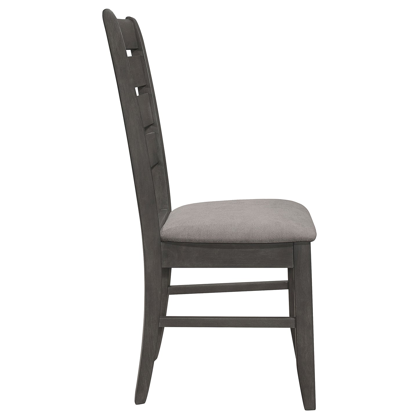 Dalila Wood Dining Side Chair Dark Grey (Set of 2)