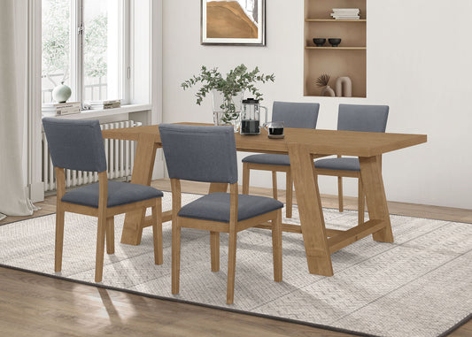 Sharon 5-piece Rectangular Dining Table Set Brown