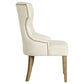 Baney Tufted Upholstered Dining Chair Beige and Rustic Grey