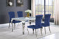 Betty Velvet Upholstered Dining Chair Ink Blue (Set of 4)