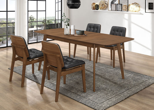 Redbridge Rectangular 5-piece Dining Set Natural Walnut