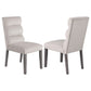 Carla Velvet Upholstered Dining Side Chair Stone (Set of 2)