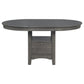 Lavon Oval 60-inch Extension Leaf Dining Table Medium Grey