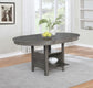 Lavon Oval 60-inch Extension Leaf Dining Table Medium Grey