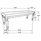 Bridget Fabric Upholstered Dining Bench Stone and Charcoal