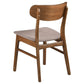 Dortch Dining Side Chair Walnut and Brown (Set of 2)