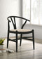 Crestmont Wood Wishbone Dining Side Chair Black (Set of 2)