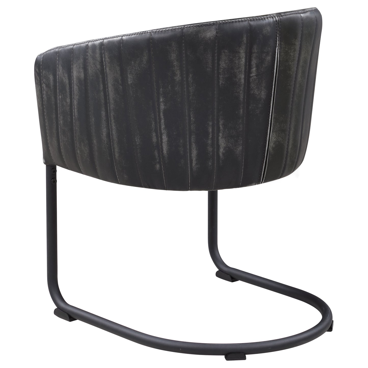 Banner Leatherette Upholstered Dining Arm Chair Anthracite