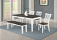 Kingman 6-piece Rectangular Dining Set Espresso and White