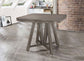 Athens Round 60-inch Drop Leaf Counter Dining Table Grey