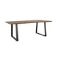 Ditman 80-inch Live Edge Dining Table Grey Sheesham