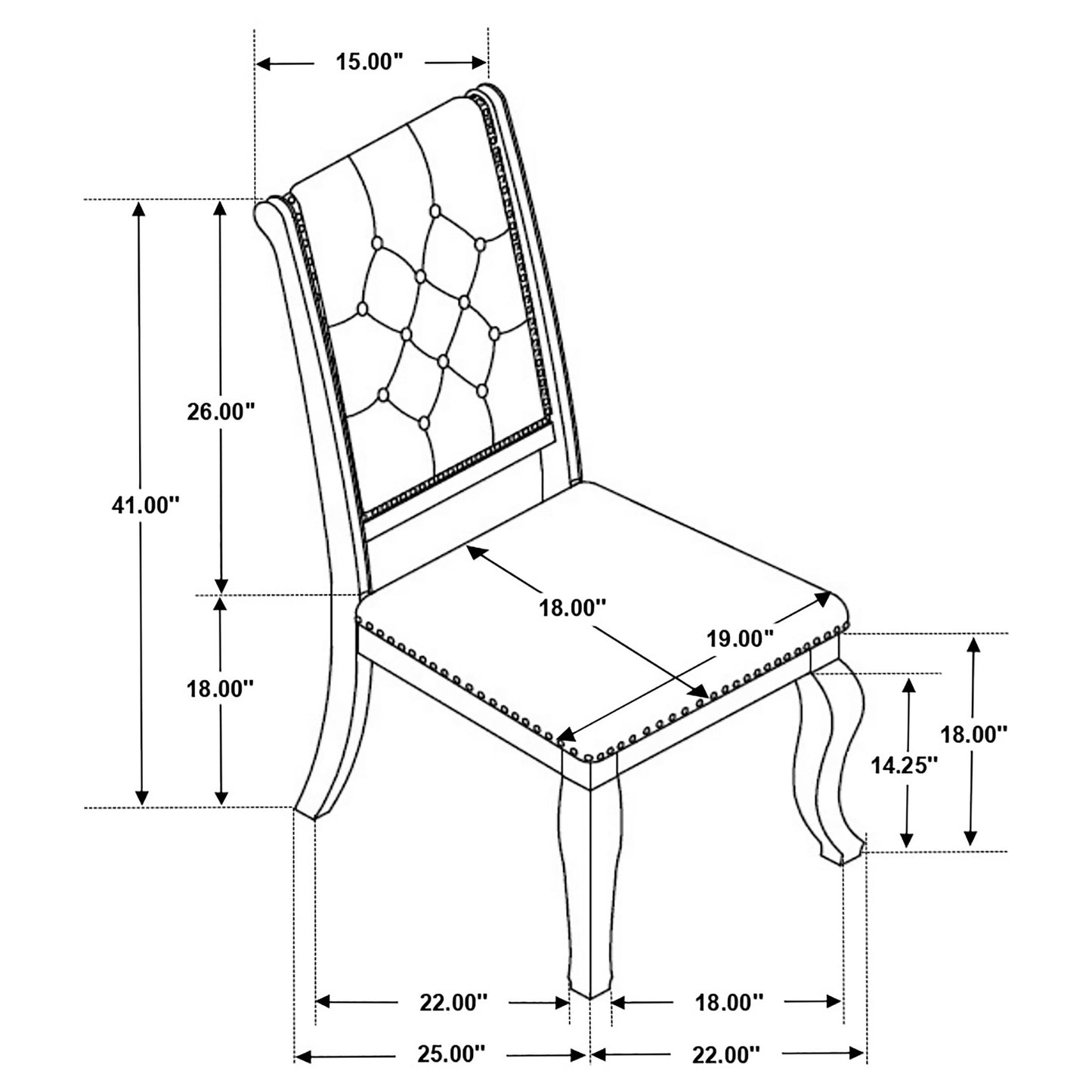 Brockway Upholstered Dining Chair Barley Brown (Set of 2)