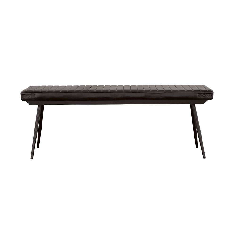 Misty Leather Upholstered Dining Bench Antique Espresso