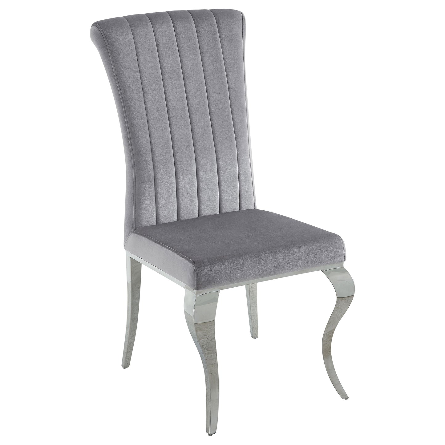 Carone 5-piece 81-inch Rectangular White Glass Dining Set Grey