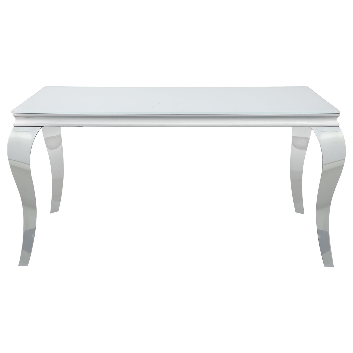 Carone 5-piece 61-inch Rectangular White Glass Dining Set Blue