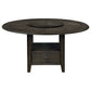 Twyla 5-piece Round Storage Base Dining Table Set Dark Cocoa