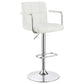 Palomar Adjustable Height Bar Stool White and Chrome