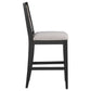 Elodie Wood Counter Chair Grey and Black (Set of 2)