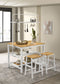 Edgeworth Kitchen Island Counter Table with Pot Rack White