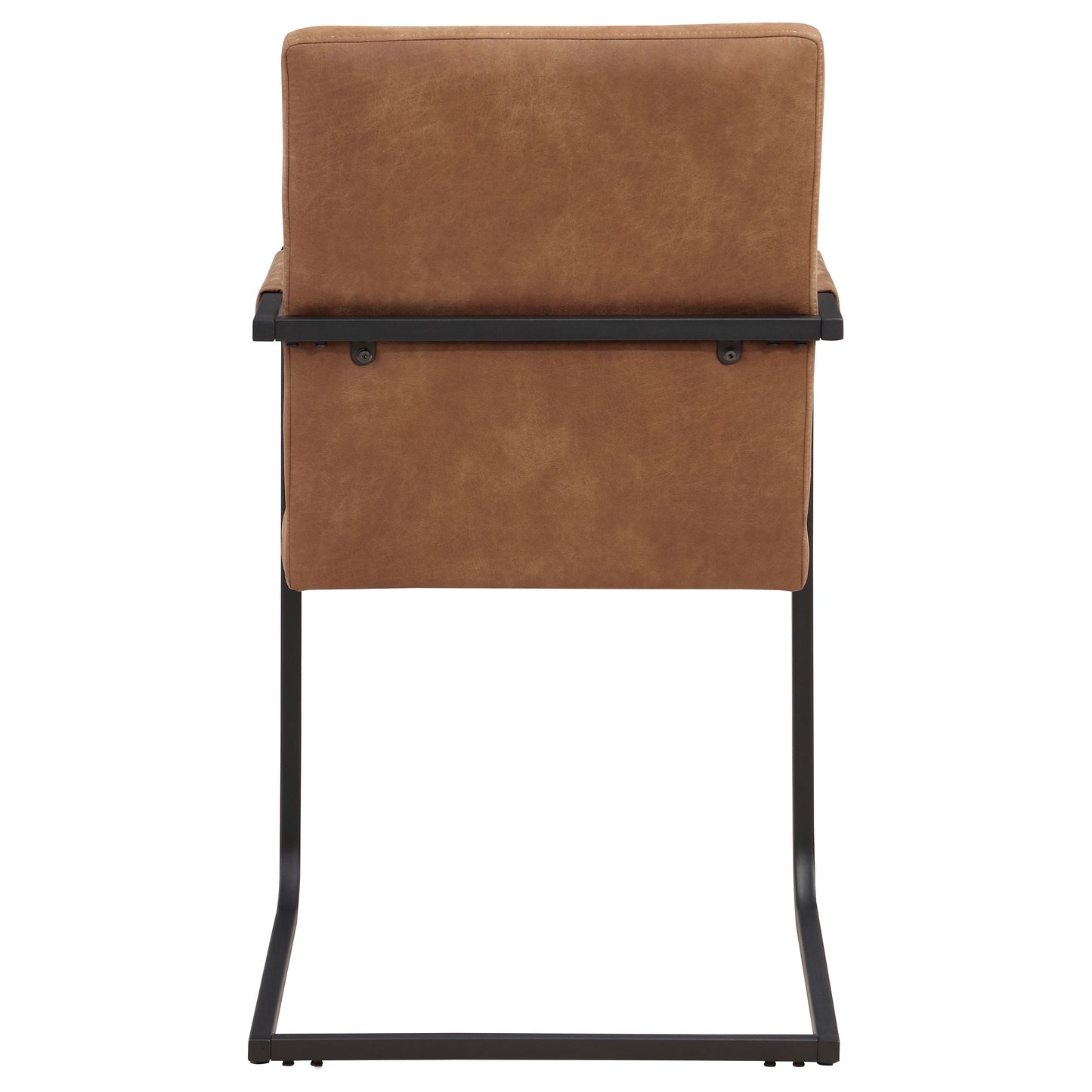 Nate Upholstered Dining Arm Chair Antique Brown (Set of 2)