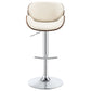 Harris Adjustable Bar Stool Ecru and Chrome