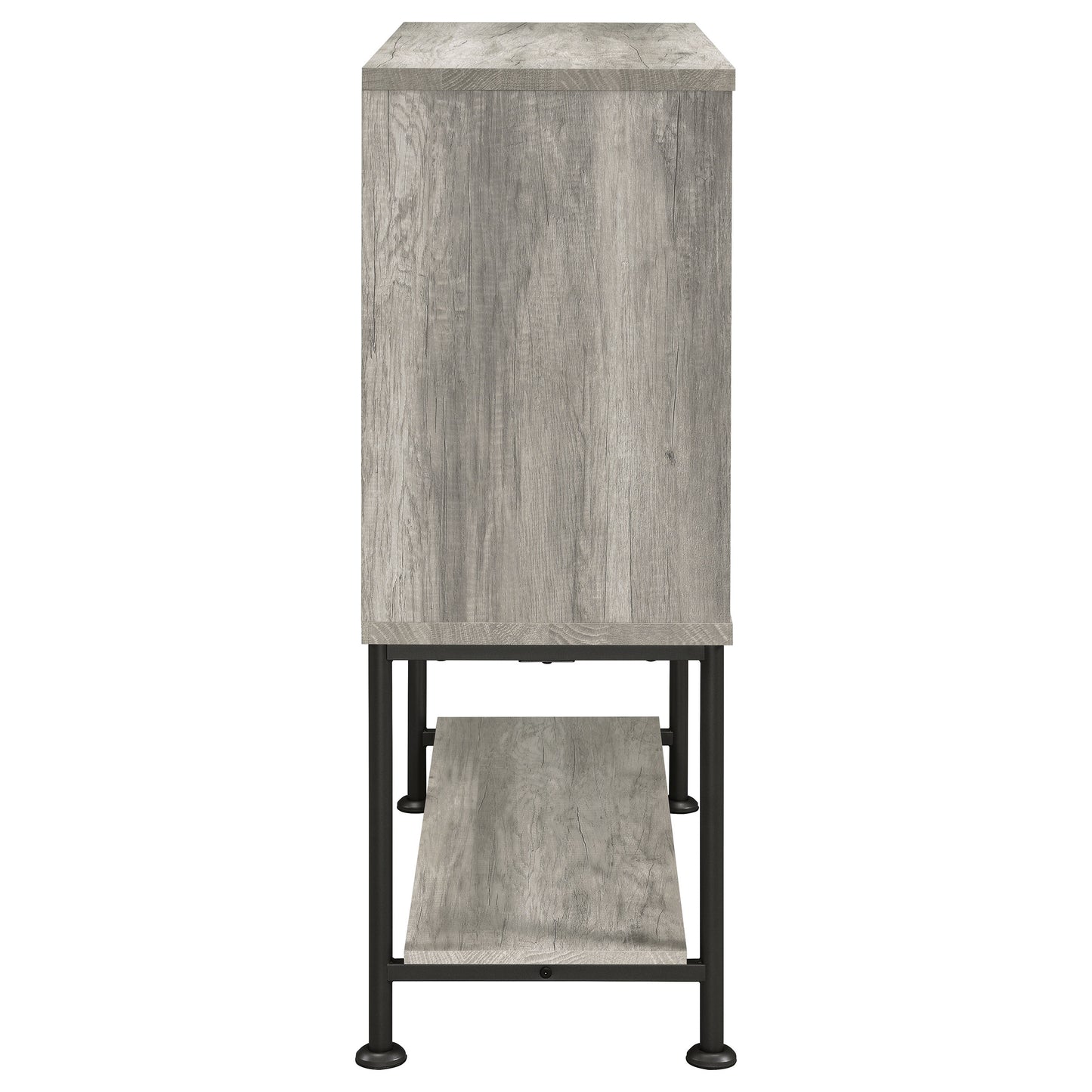 Claremont Sliding Door Home Bar Wine Cabinet Grey Driftwood