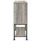 Claremont Sliding Door Home Bar Wine Cabinet Grey Driftwood