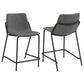 Earnest Upholstered Counter Chair Grey (Set of 2)