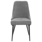 Alan Fabric Upholstered Dining Side Chair Grey (Set of 2)