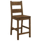 Coleman Wood Counter Chair Rustic Golden Brown (Set of 2)