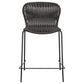 Mckinley Faux Rattan Metal Counter Chair Brown (Set of 2)